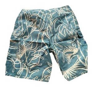 Men’s RVCA Board Shorts Swim Size 33 Blue White